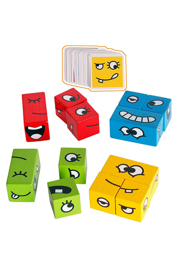 Expression Puzzle Building Blocks Game - Mama Panda