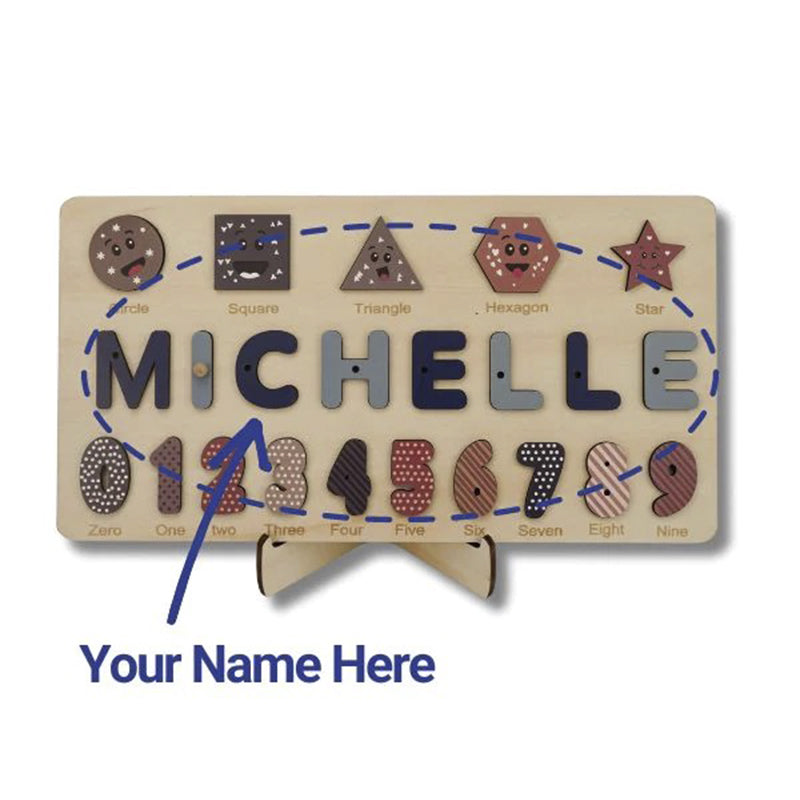 Custom Name Montessori Wooden Board