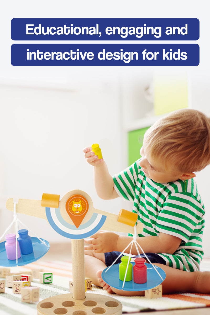 Wooden Educational Math Balance Scale Toy - Mama Panda