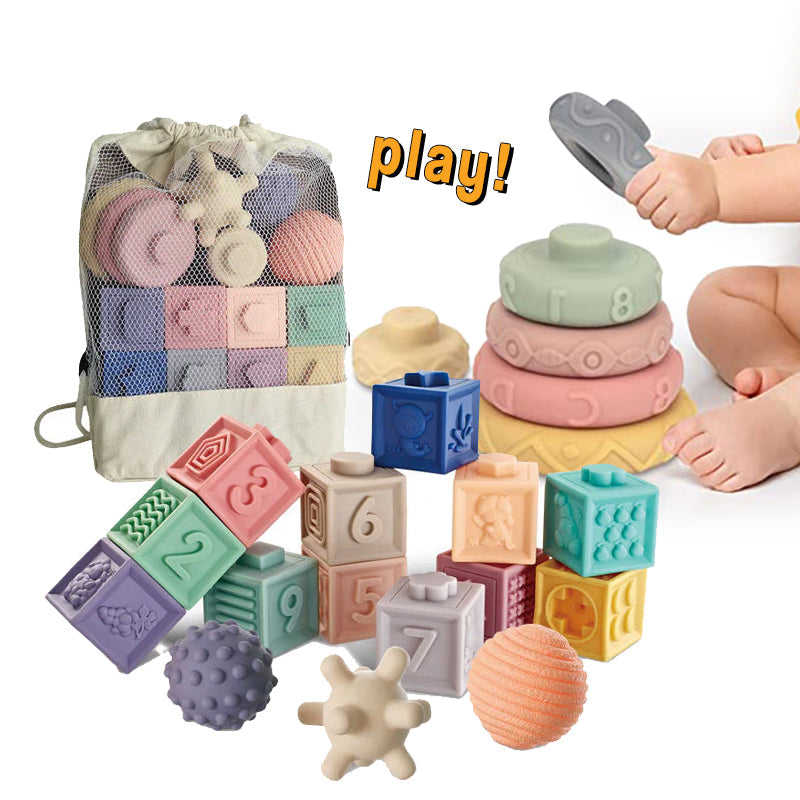 SoftStack Baby Blocks - Mama Panda