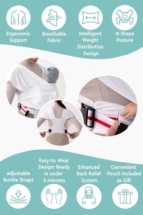 Enhanced Back Relief &amp; Temperature Control: Koala Baby Wrap Carrier Sling