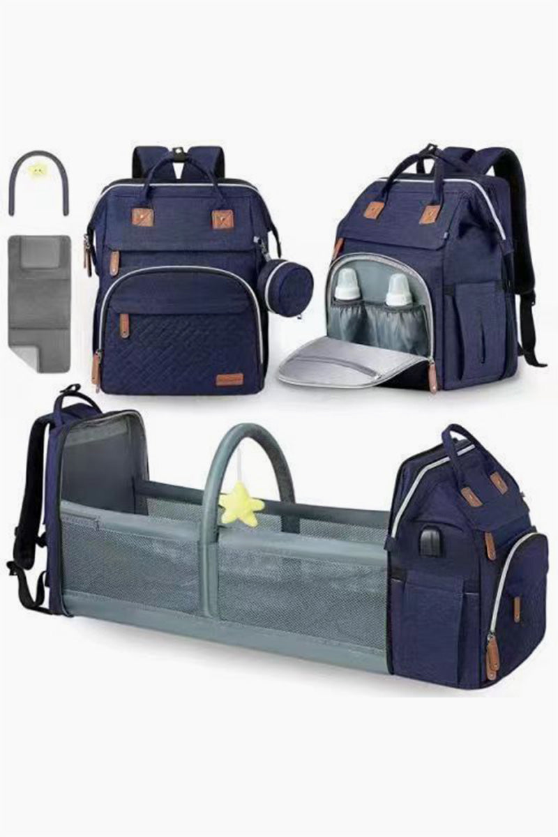 baby travel bed backpack 2-in-1 Travel Crib Multi-Use Diaper Bag