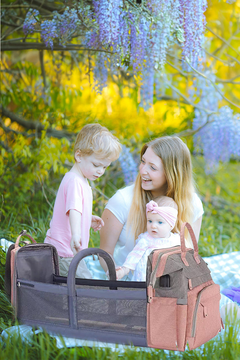 2-in-1 Travel Crib Multi-Use Diaper Bag