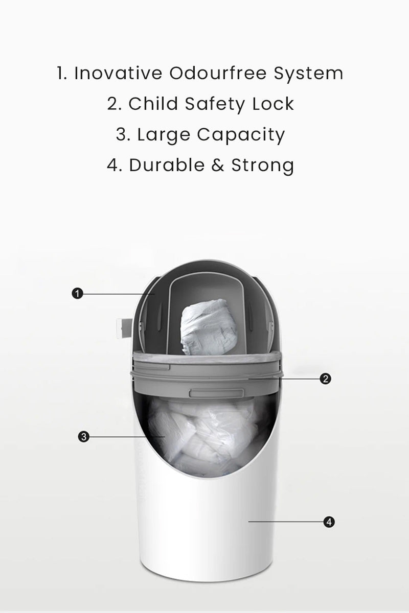 Odor-Locking Diaper Pail