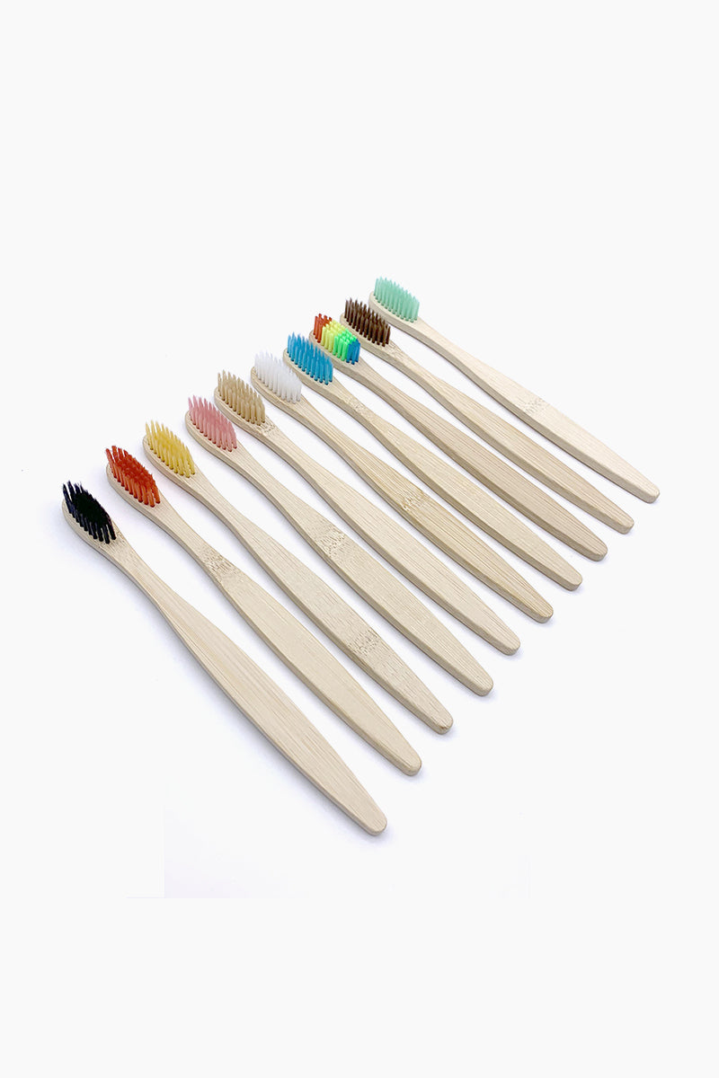 Bamboo Toothbrush 10-Piece Set
