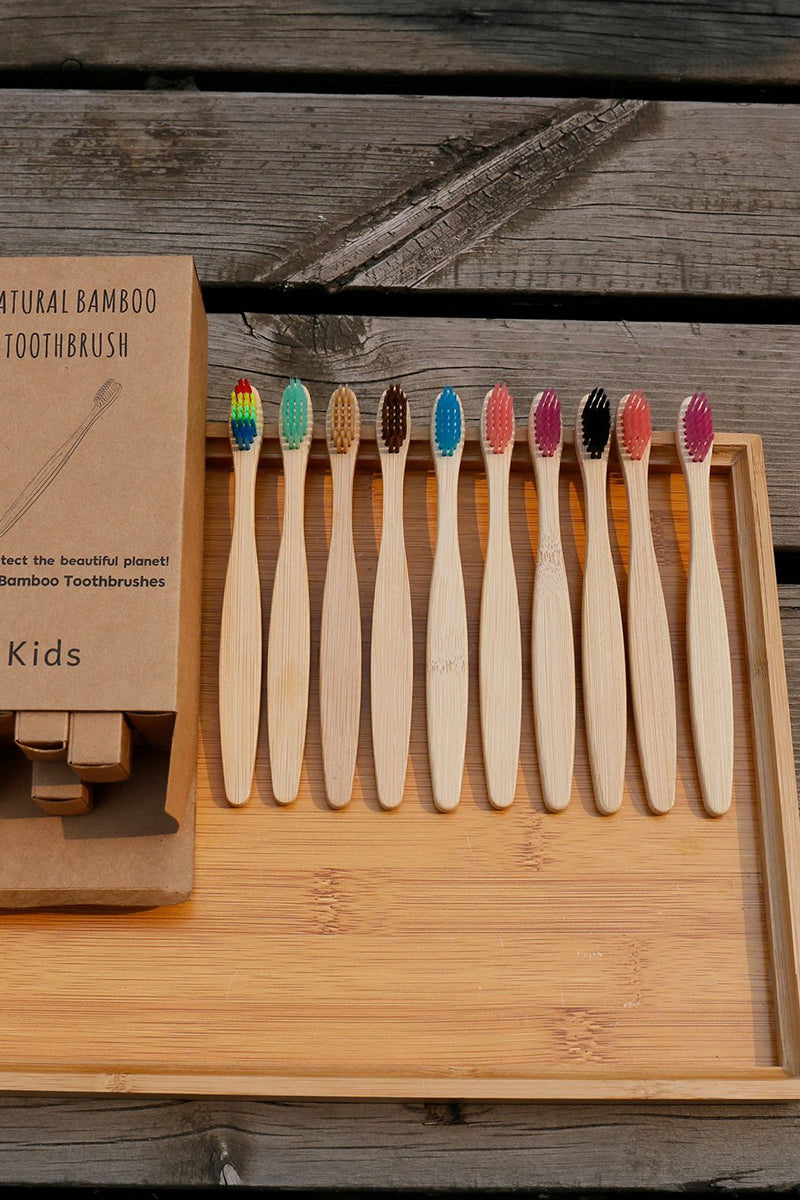 Bamboo Toothbrush 10-Piece Set