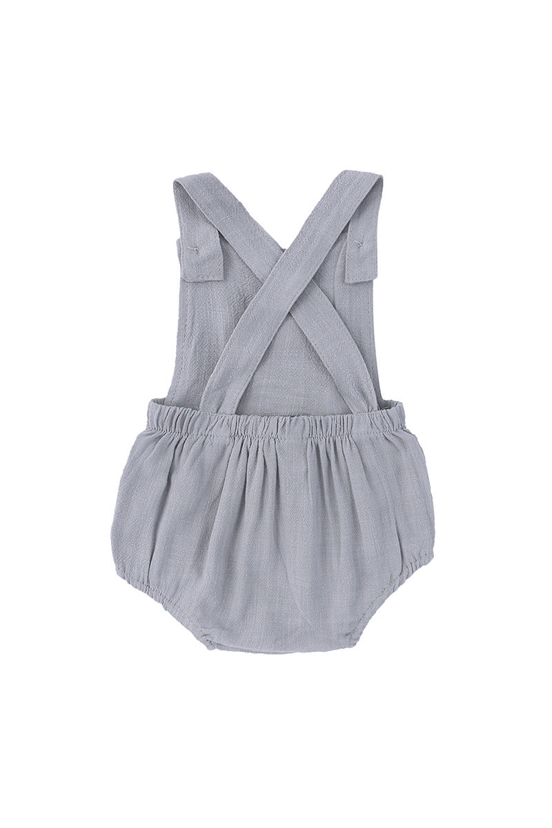 Organic Button Strap Romper