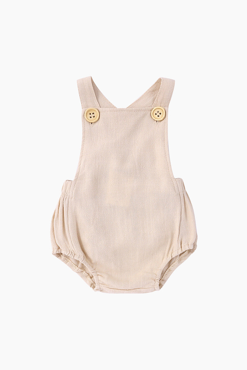 Organic Button Strap Romper