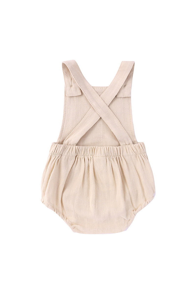 Organic Button Strap Romper