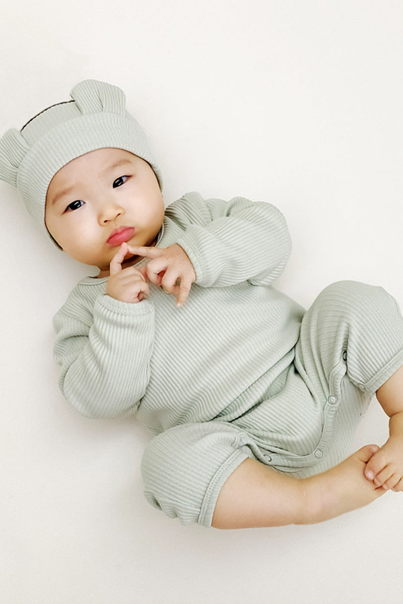 Organic Bamboo Cotton Snap Button Romper
