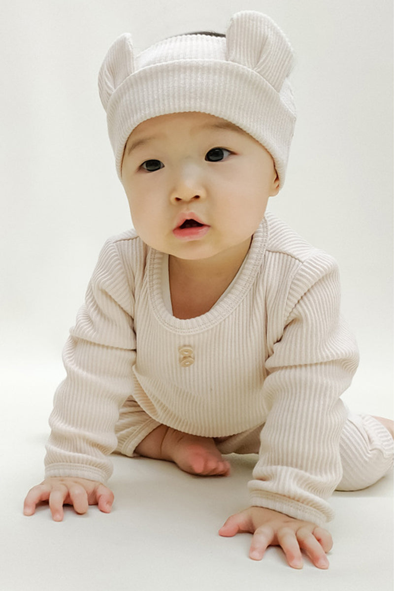 Organic Bamboo Cotton Snap Button Romper