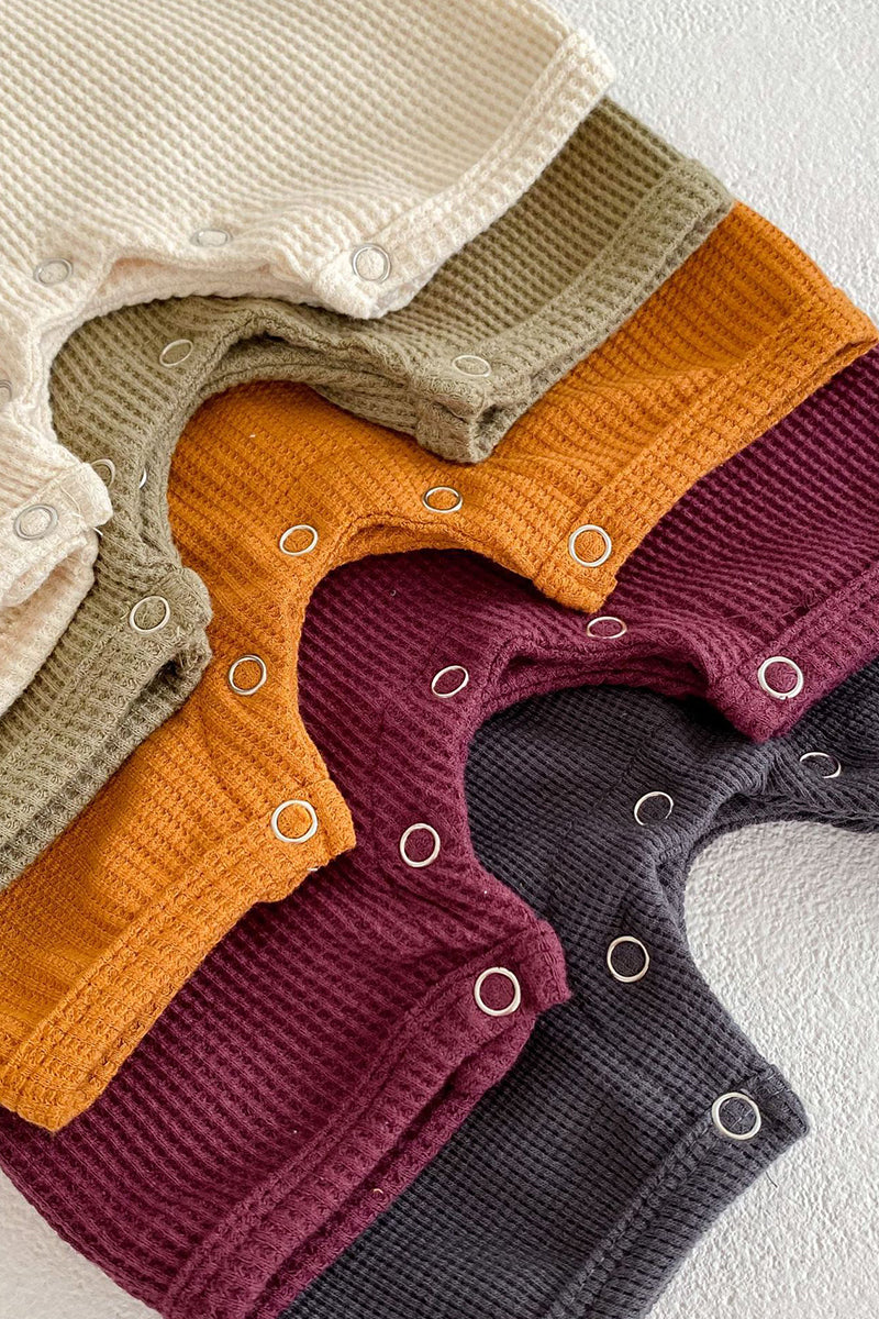 Organic Cotton Crawling Waffle Romper