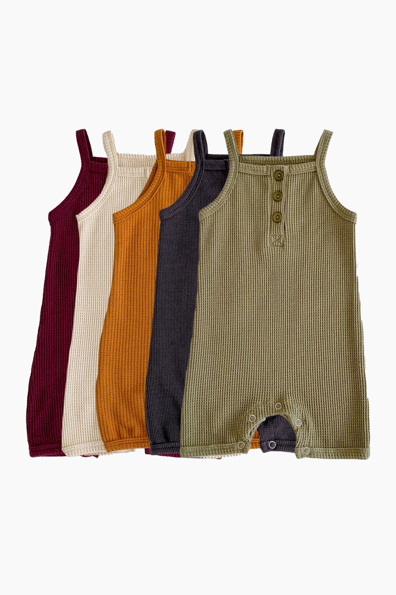 Organic Cotton Crawling Waffle Romper