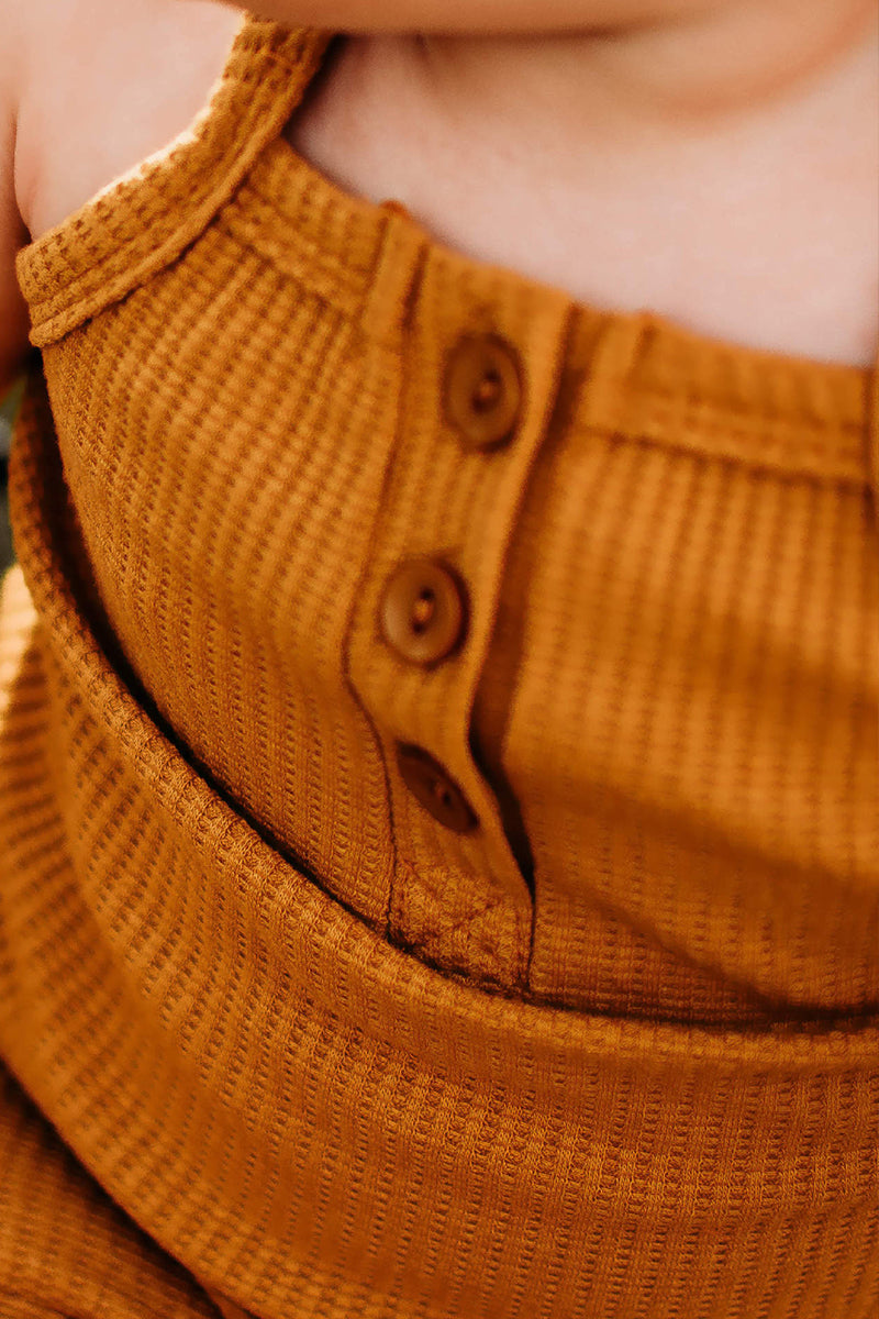 Organic Cotton Crawling Waffle Romper