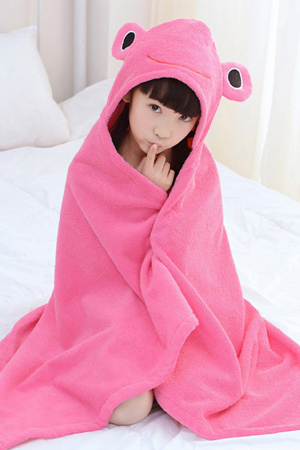 Pink discount hooded towel