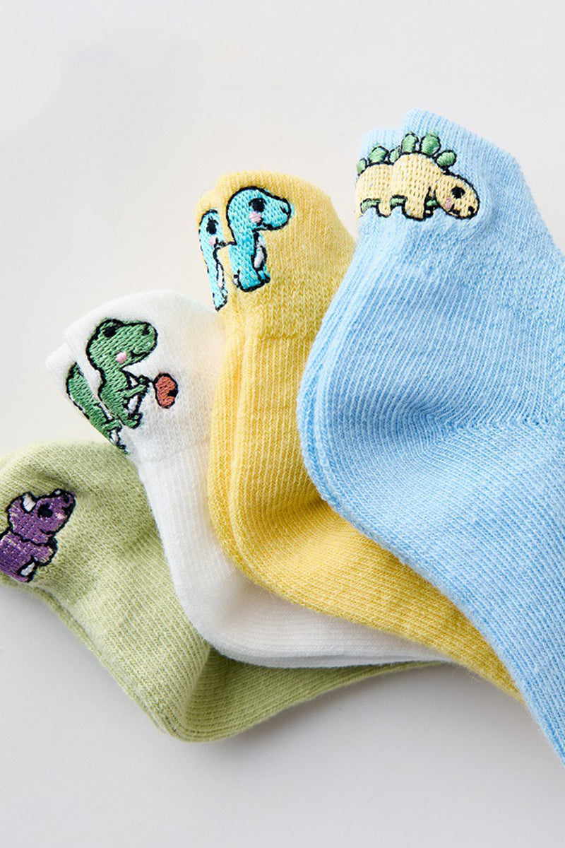 Organic Cotton Embroidered Cartoon Socks