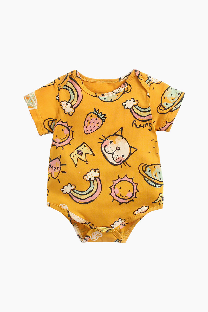 Bamboo Zipper Romper - Crayon Alligators main image 1