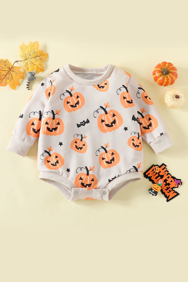Long Sleeve Pumpkin Bodysuit Halloween 2022