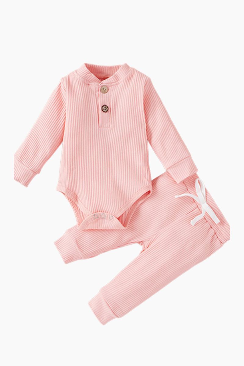 Long-Sleeved Bodysuit Pants Set