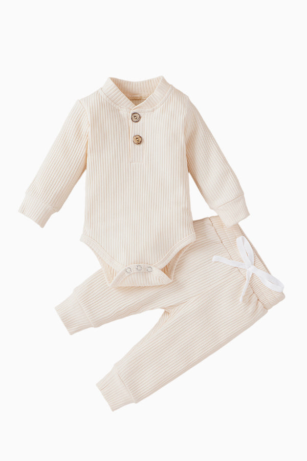 Long-Sleeved Bodysuit Pants Set