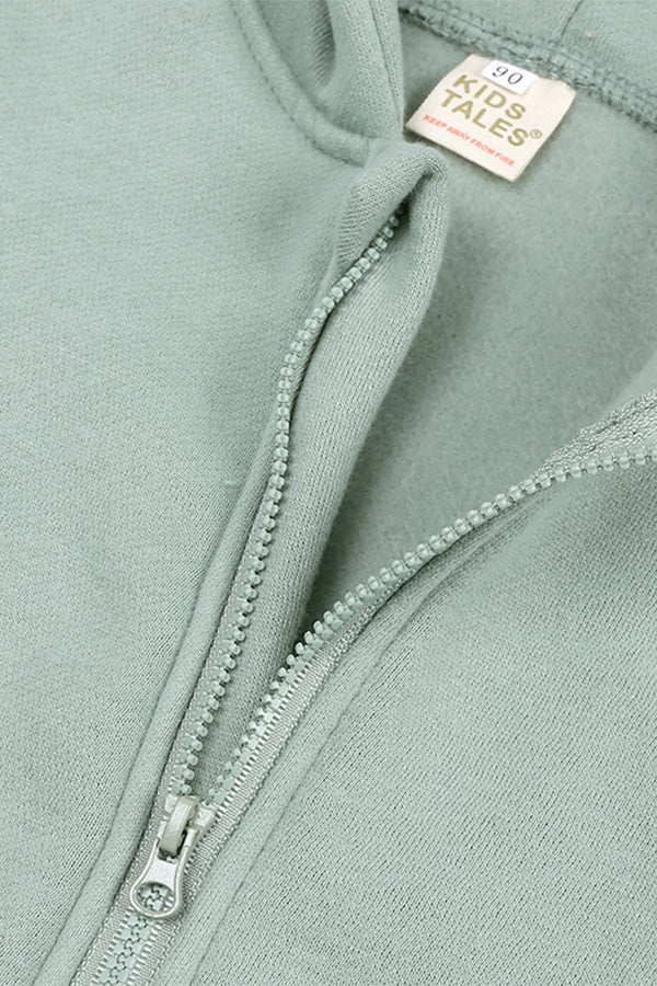 Cute Hooded Zipper Jumpsuit