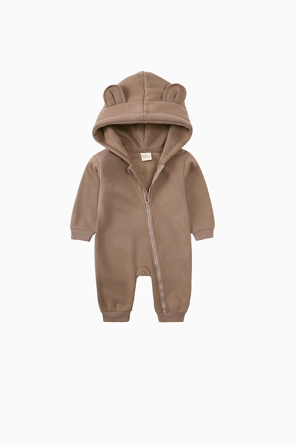 Cute Hooded Zipper Jumpsuit