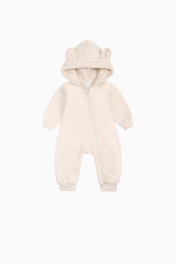 Cute Hooded Zipper Jumpsuit