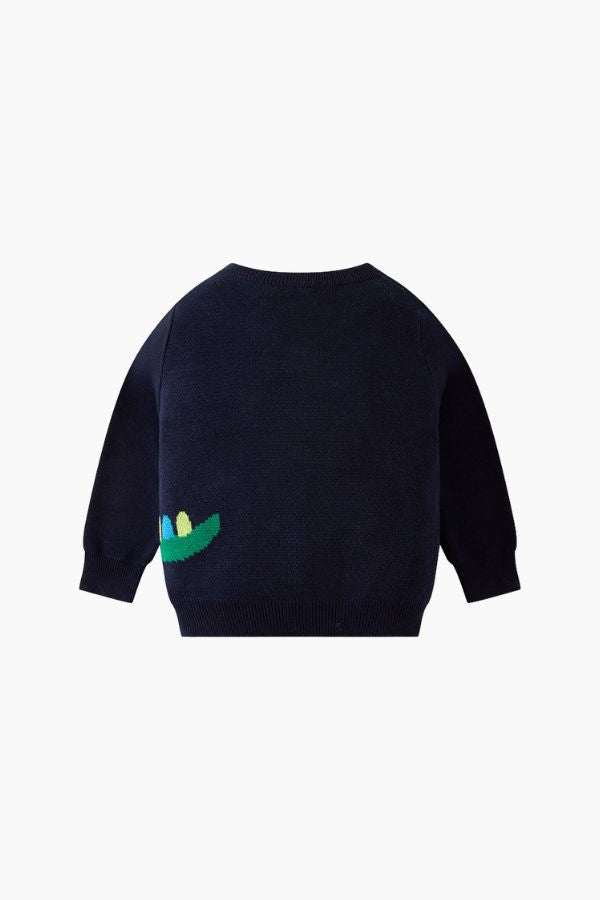 Cutesy Cotton Dino Sweater - Mama Panda