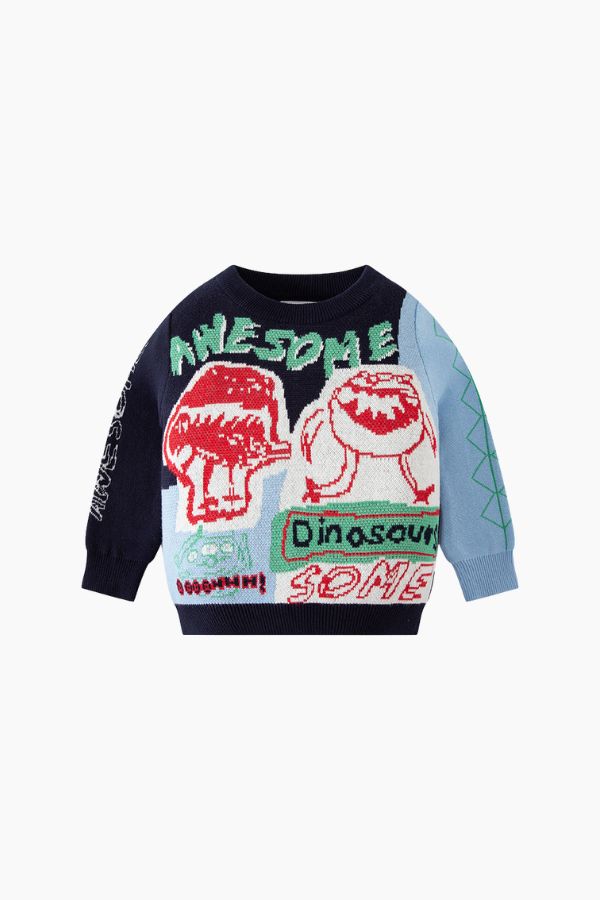 Cutesy Cotton Dino Sweater