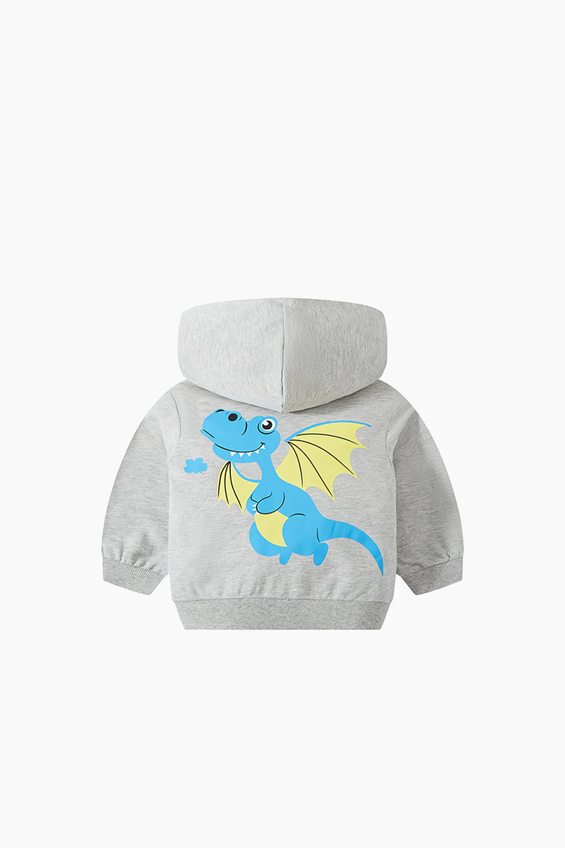 Flying Dino Zipper Hoodie