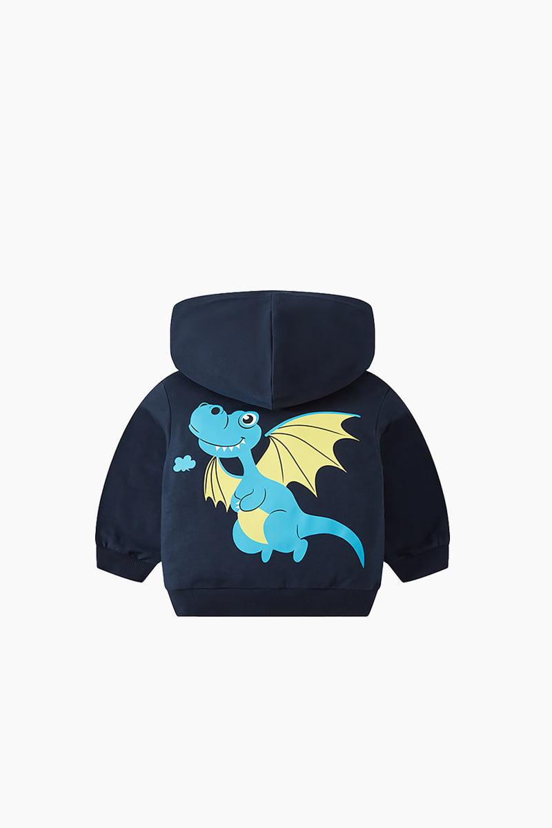 Flying Dino Zipper Hoodie