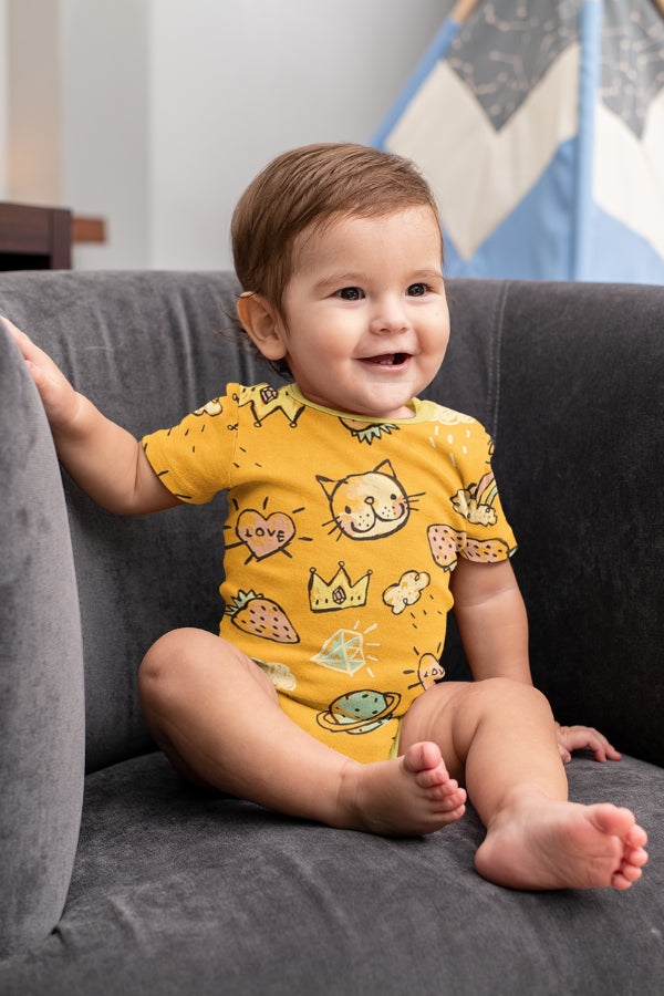 Organic Cotton Animal Romper