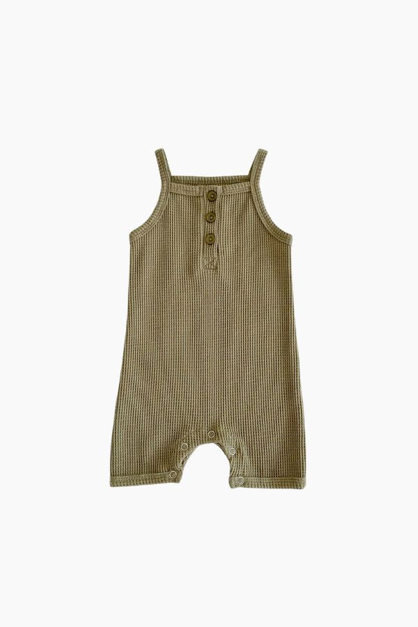 Organic Cotton Crawling Waffle Romper