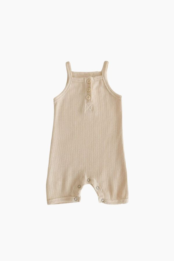 Organic Cotton Crawling Waffle Romper