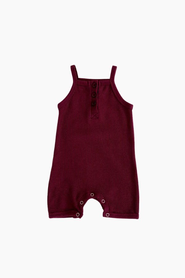 Organic Cotton Crawling Waffle Romper