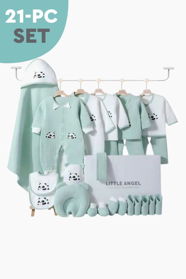 Baby panda shop outfit set