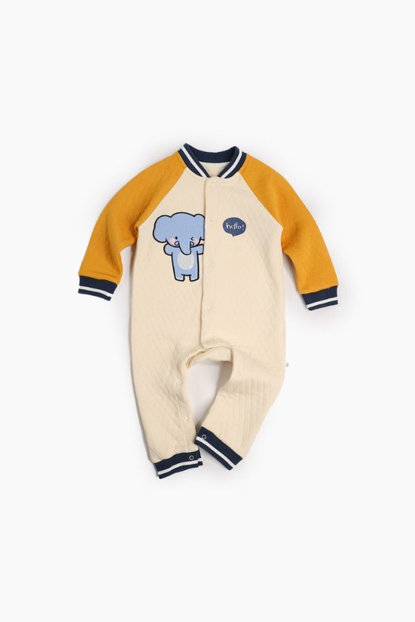Cozy Varsity Elephant Jumpsuit