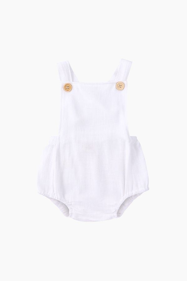 Organic Button Strap Romper